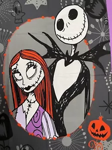 JACK & SALLY Nightmare Before Christmas Panel - Cotton Fabric 36" x 44" - Picture 1 of 2