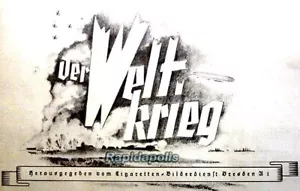 DER WELTKRIEG Original 1937 German Cigarette Card Album about WW1 - Foto 1 di 13