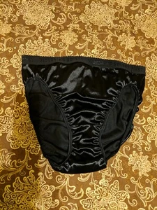 Vtg Victoria's Secret Satin Second Skin High Leg Brief Panties Size Medium - Picture 1 of 7