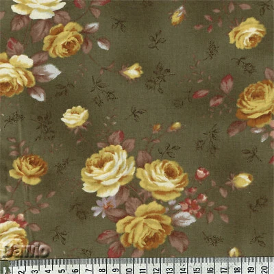 Gelbe Rosen romantisch "Fancy Fabric" Lecien Patchwork Deko Stoff €14,50/M