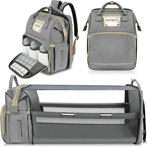 HOTBEST  Diaper Bag Multi-function Waterproof Baby Bag with Changing Station - Picture 1 of 8
