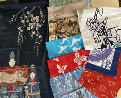 Paquete de tela estampados y paneles japoneses - flores de cerezo - 9 impresiones - 6 yardas Foto 1 de 4