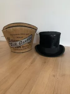 men's top hat with box vintage - Picture 1 of 8