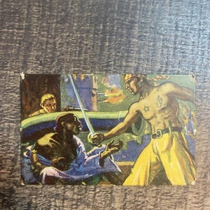 Vintage Pirate Treasure Picture Story Card #16 Attack On The Fort - Picture 1 of 4