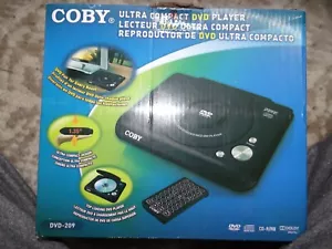 Coby DVD Player Ultra Compact DVD 209 Top Loading With Remote Control - NEW - Picture 1 of 2