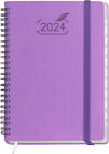 BEZEND 2024 Diary A5 Vertical Week to View Spiral Bound [Lavender]