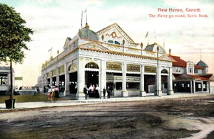 Cartolina Carousel Wilcox Merry Go Round Savin Rock New Haven Connecticut - Foto 1 di 3