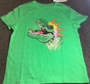 NWT Cat & Jack Green Dinosaur T-Shirt Ice Cream Cones XS S M LG XL - Picture 1 of 4