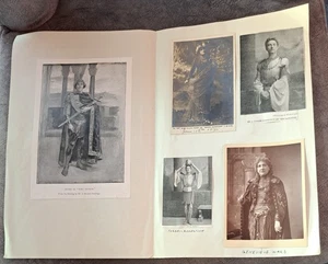 1895 Henry Irving King Arthur Lyceum Theatre Album page Souvenirs Helen Terry - Foto 1 di 6