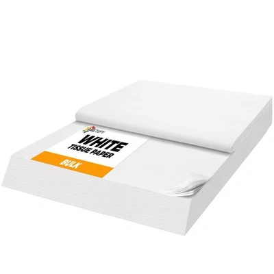 1000 Sheets White Tissue Paper Bulk, 20" x 30" Packing Supplies for Moving & - Image 1 of 4