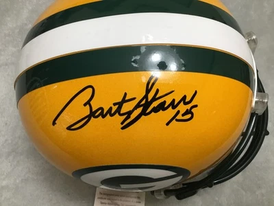 Bart Starr Signed Riddell Replica Green Bay Packers Helmet - JSA & Fanatics COAs - Image 1 of 4