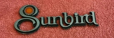 GM OEM USED PONTIAC SUNBIRD 1976 - 1980 Metal Stick on EMBLEM - Image 1 of 4