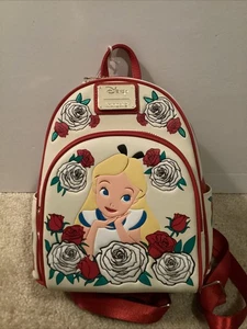 LOUNGEFLY DISNEY ALICE COLOR CHANGE ROSES MINI BACKPACK ~ WITH TAGS~ BRAND NEW~ - Picture 1 of 8