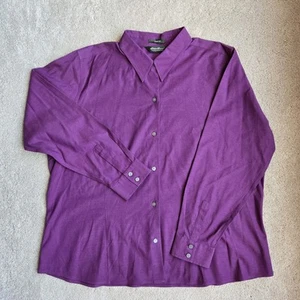 Eddie Bauer Shirt Damen XXL Boysenberry knitterarm Arbeitskleidung Karriere 2XL - Bild 1 von 9