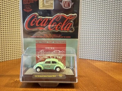 M2 Machines Coca-Cola 1953 VW Beetle Deluxe European Model  GG01 1/9600 GREEN - Image 1 of 3