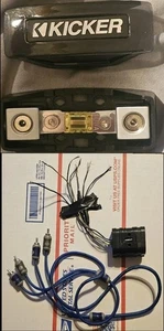 Kicker Car Audio Fuse Holder with  Fuse-Kicker 46KISL RCA Adapters-Metra LOC - Picture 1 of 7