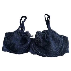 Victoria's Secret Blue Lace dream angel push up Bra Underwire Support sz 36DDD - Picture 1 of 9