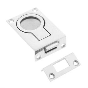 Marine 316 Stainless Recessed Hatch Pull Buckle Floor Latch Flush Ring Pull - Picture 1 of 6