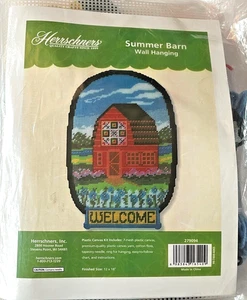 Herrschners Summer Barn Wall Hanging Plastic Canvas Cross Stitch Kit 279094 - Picture 1 of 5