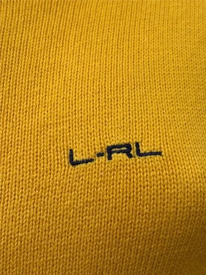 Cárdigan tejido algodón amarillo sol Lauren Ralph Lauren cremallera completa talla M Foto 1 de 4