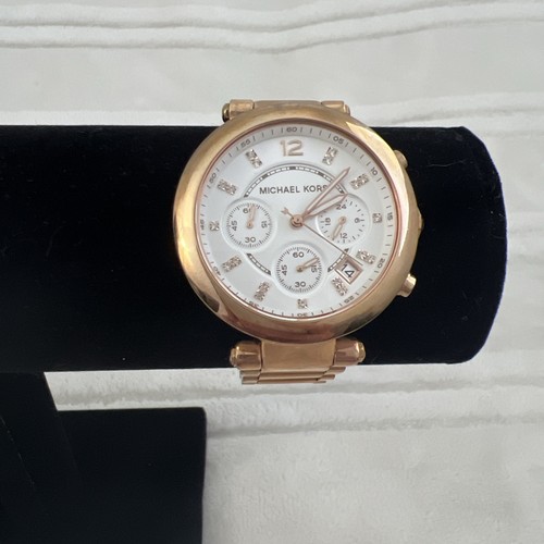 OROLOGIO MICHAEL KORS PARKER ACCIAIO ORO ROSA QUADRANTE CRONOGRAFO CRISTALLO DATA MK5276