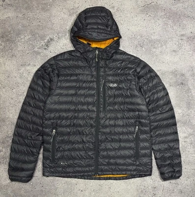 Chaqueta acolchada con capucha Rab Microlight Alpine Down para hombre talla L - gris Foto 1 de 4