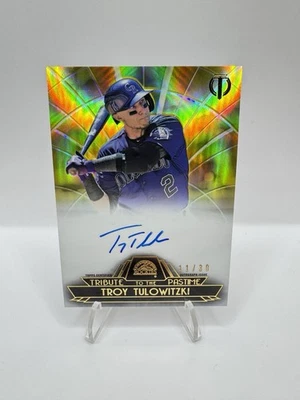 2014 Topps Tribute #TPT-TT Troy Tulowitzki Tribute To Pastime Auto Yellow 11/30 - Image 1 of 2