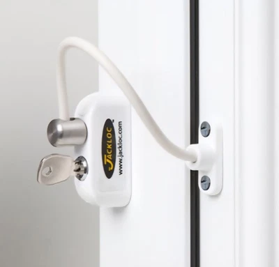 Jackloc Pro-5 Key Locking Window Restrictor White JACKW NEW - Image 1 of 2