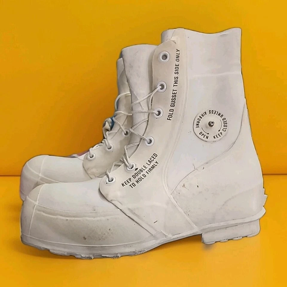 Botas de conejito de clima frío extremo militares de Estados Unidos 1982 vintage aerotransportadas blancas 13 XN Foto 1 de 4