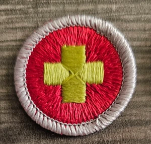 BSA First Aid Merit Badge (Eagle Req'd)  Type J plastic back - current style - Picture 1 of 1