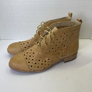 Cat Caterpillar WKBC Damen hellbraun perforiert Schnürstiefeletten Größe 9 - Bild 1 von 10