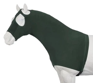 *NEU* Tough1 Mähne Kapuze mit Reißverschluss - Large - Hunter Green - Horse Sleazy - Bild 1 von 2