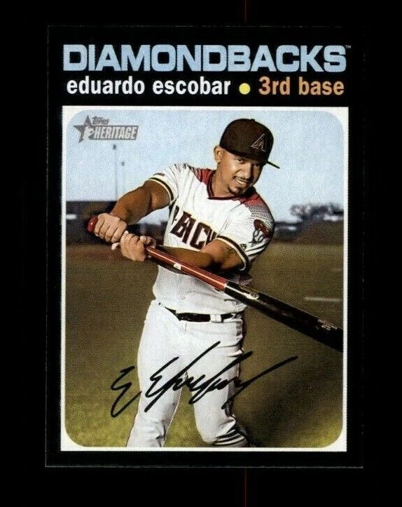 2020 Topps Heritage #474 Eduardo Escobar SP (ref 117703) - Image 1 of 1