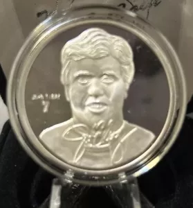 John Elway & Terrell Davis, Back to Back, 1 Troy Oz .999 Fine Silver Coin, #108 - Picture 1 of 4
