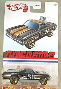 2021 Hot Wheels Target Retro Flying Customs '68 EL CAMINO schwarz mit gold 5 Speichen - Bild 1 von 5