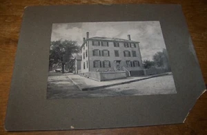 c1900 ANTIKER OFFSET-LITHO-DRUCK LONGFELLOWS HOME PORTLAND MAINE KABINETTFOTO - Bild 1 von 1