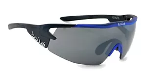 Nuevas gafas de sol Bolle AEROMAX | 12269 negro mate azul translúcido / lente pistola TNS - Imagen 1 de 6