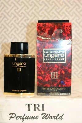 UNGARO POUR L'HOMME III by Emanuel Ungaro EDT Men Spray 3.4 fl. oz. Vintage - Image 1 of 3