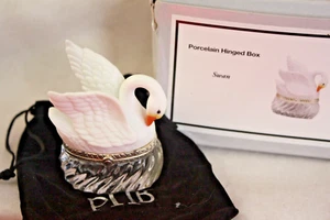 Porzellan Klappbox Midwest Cannon Falls - Swan on Crystal Lake Box - Bild 1 von 4