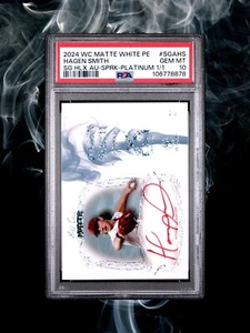 2024 WCMatte - Hagen Smith Smoking Gun Auto - Platinum Sparkle Holo-Lux - PSA 10 - Bild 1 von 2