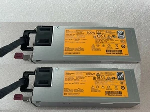 2 HP 800W Flex Slot Hot-Plug  PSU 754381-001, 720479-B21, DL360 G9, DL380 G9 - Picture 1 of 1