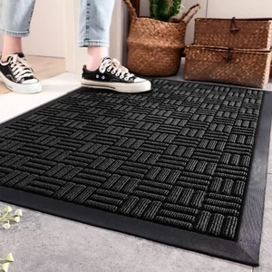 Front Door Mat, Welcome Mat Heavy Duty Durable Low Profile outside Doormat for E - Picture 1 of 7