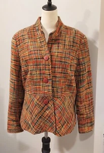 Coldwater Creek Short Multicolor Blazer Size 16 - Picture 1 of 11