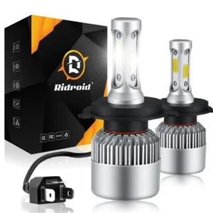 Pair 9003 H4 LED Headlight Conversion Kit Bulbs High/Low Combo Beam 6500K HB2 - Picture 1 of 12