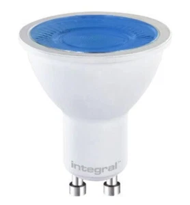 Integral LED 5W 220-240V GU10 40° 50mm Blue Coloured Spot (Non-Dim) - Picture 1 of 4