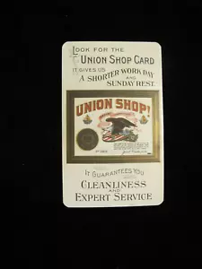 1916 POCKET CALENDAR UNION SHOP BARBERS INTERNATIONAL UNION - Picture 1 of 2