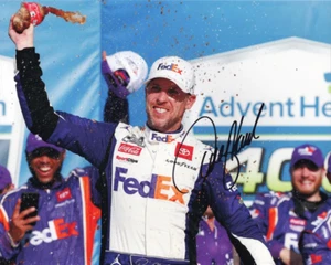 AUTOGRAPHED 2023 Denny Hamlin #11 FedEx Racing KANSAS WIN (Victory Lane) Signed - Picture 1 of 1