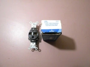 Leviton 5821 Brown 2 Pole 3 Wire Single Receptacle 20A-250V - Bild 1 von 5