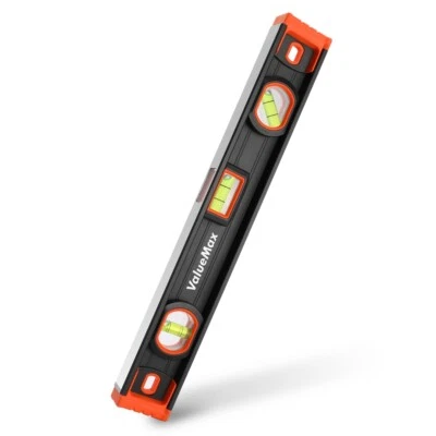 16" Torpedo Level Magnetic Leveler Tool W/3 High-visibility Bubbles 45°/90°/180° - Image 1 of 4