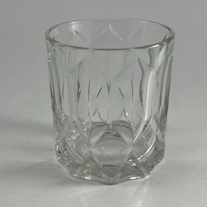 Crown Royal Lowball Rocks "DIAMOND"  Pattern Glass Embossed Logo - Picture 1 of 14